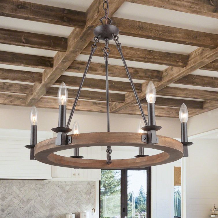 Laurel Foundry Modern Farmhouse Houghtaling 6 Light Dimmable